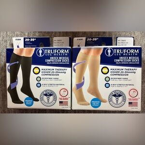 Truform Leg Health Unisex Medical Compression Socks - one black and one beige